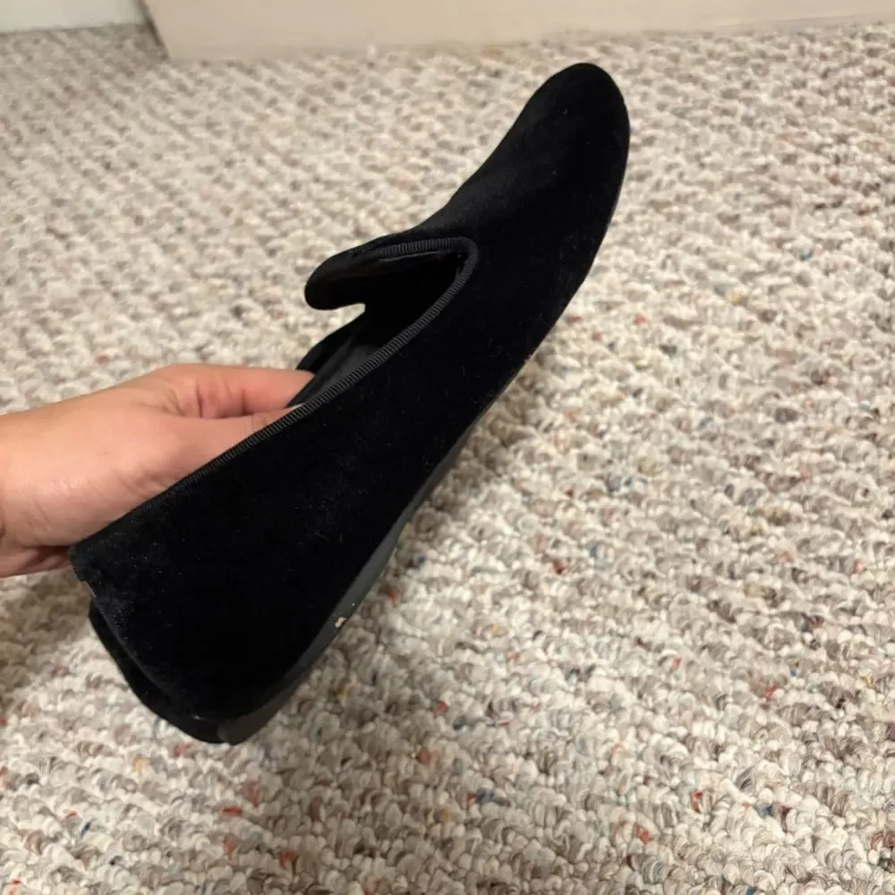 Birdies The Starling Black Velvet Loafers- Size 8
